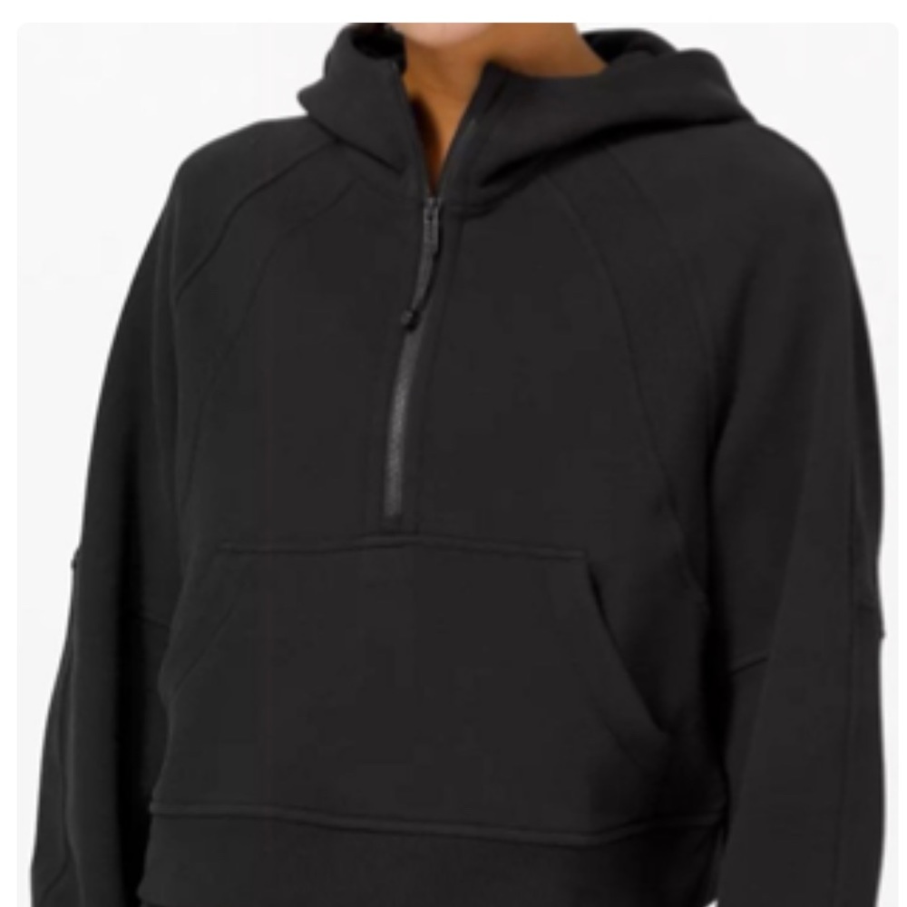 Lululemon Half Zipper Oversized Hoodie (Black)